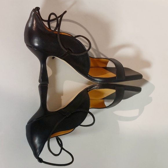 Chiarini Bologna black leather flared heel D'Orsay pumps, EU40, NWT - Picture 11 of 14